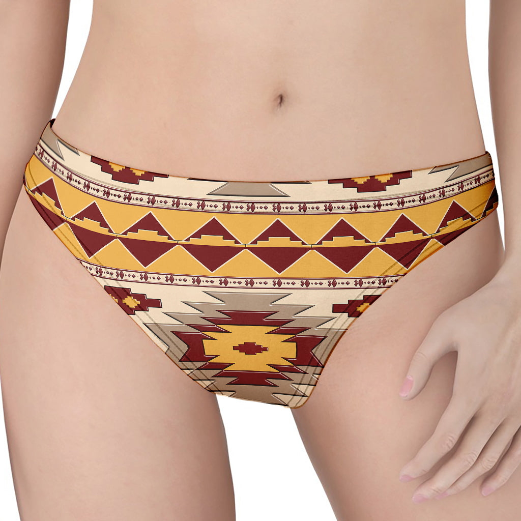 Tribal Southwestern Navajo Pattern Print Women's Thong