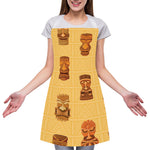 Tribal Tiki Mask Pattern Print Adjustable Apron