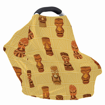 Tribal Tiki Mask Pattern Print Baby Seat Cover