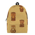Tribal Tiki Mask Pattern Print School Backpack