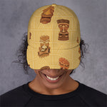 Tribal Tiki Mask Pattern Print Baseball Cap