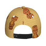 Tribal Tiki Mask Pattern Print Baseball Cap