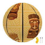 Tribal Tiki Mask Pattern Print Basketball