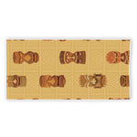 Tribal Tiki Mask Pattern Print Beach Towel