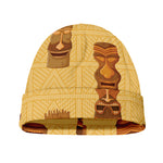 Tribal Tiki Mask Pattern Print Beanie