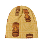 Tribal Tiki Mask Pattern Print Beanie