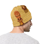 Tribal Tiki Mask Pattern Print Beanie