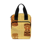 Tribal Tiki Mask Pattern Print Bible Tote Bag