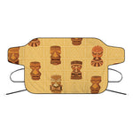 Tribal Tiki Mask Pattern Print Car Windshield Snow Cover