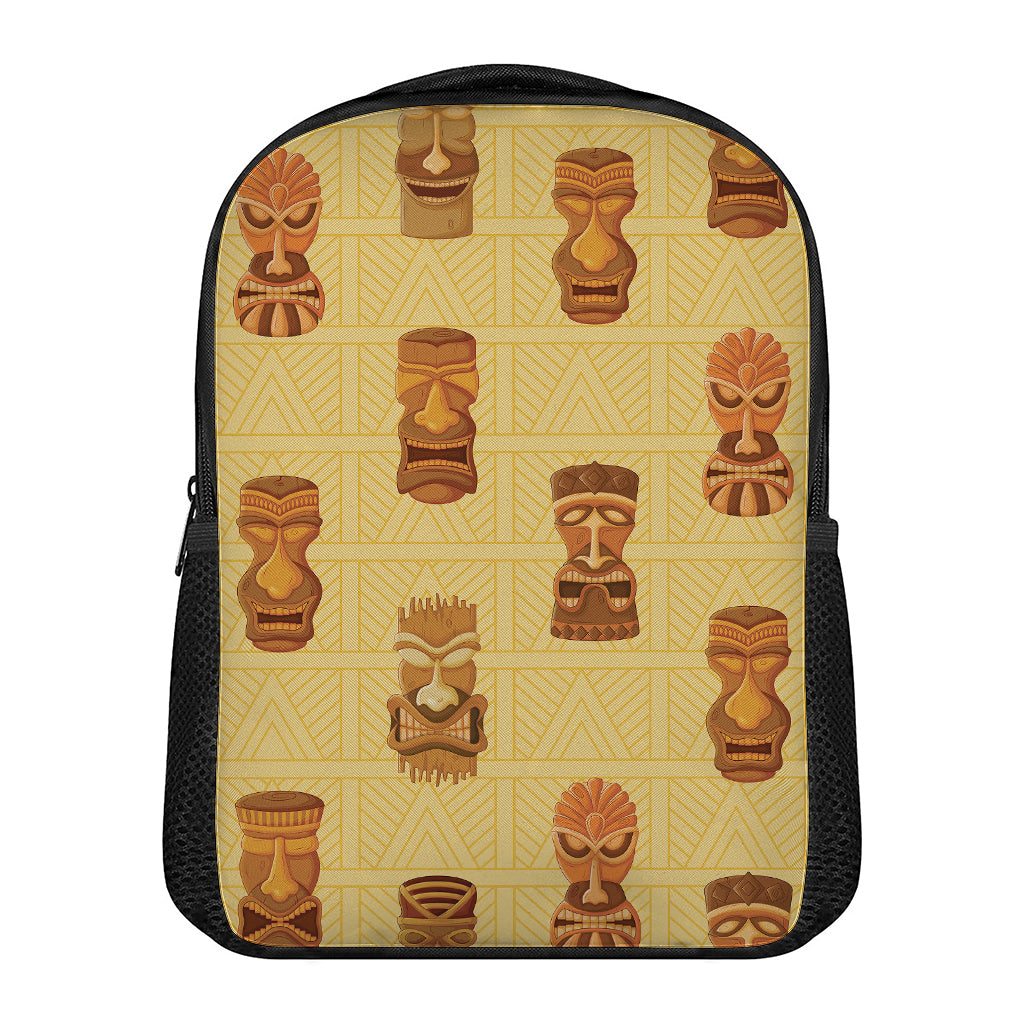 Tribal Tiki Mask Pattern Print Casual Backpack