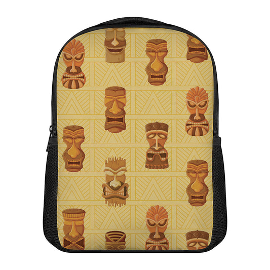 Tribal Tiki Mask Pattern Print Casual Backpack