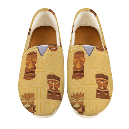 Tribal Tiki Mask Pattern Print Casual Shoes