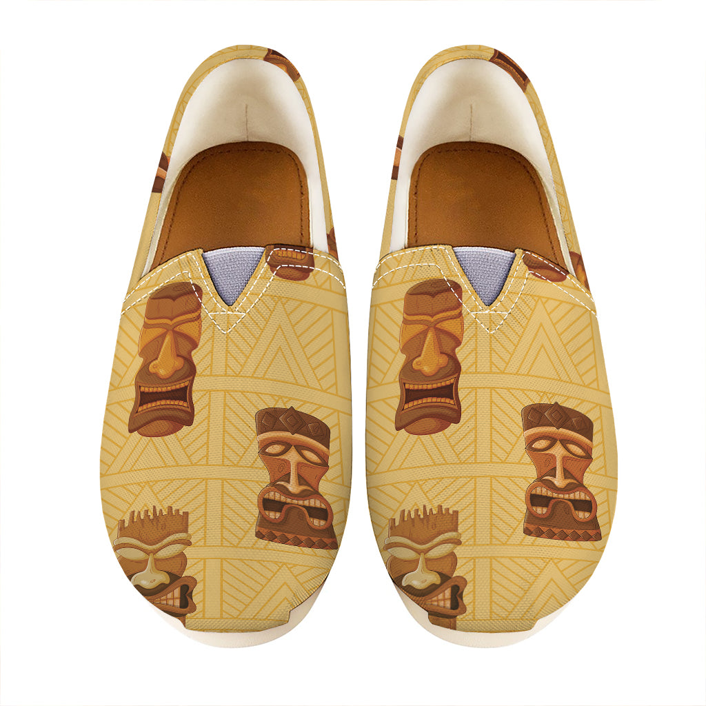Tribal Tiki Mask Pattern Print Casual Shoes