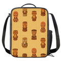 Tribal Tiki Mask Pattern Print Crossbody Lunch Bag