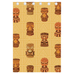 Tribal Tiki Mask Pattern Print Curtain