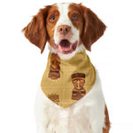 Tribal Tiki Mask Pattern Print Dog Bandana