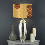 Tribal Tiki Mask Pattern Print Drum Lamp Shade
