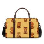 Tribal Tiki Mask Pattern Print Duffle Bag