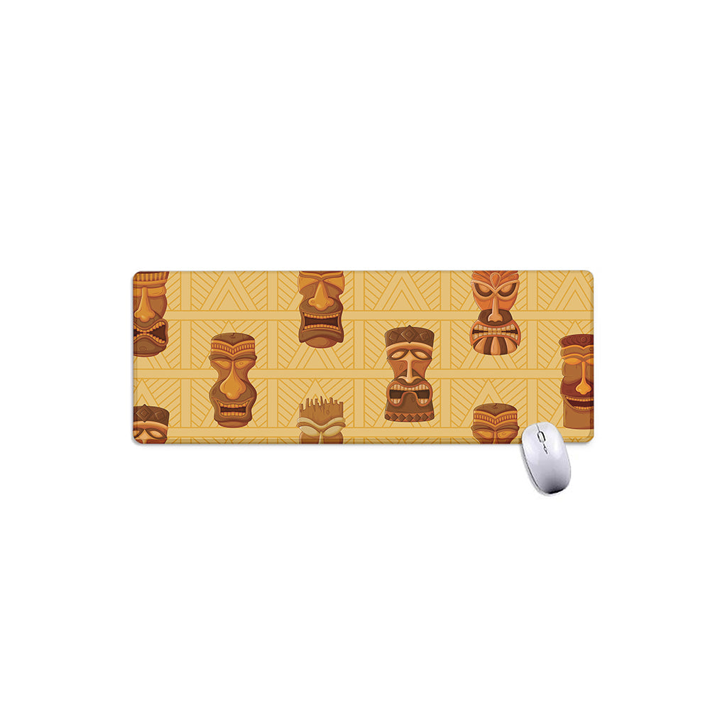 Tribal Tiki Mask Pattern Print Extended Mouse Pad