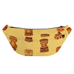 Tribal Tiki Mask Pattern Print Fanny Pack