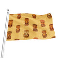 Tribal Tiki Mask Pattern Print Flag