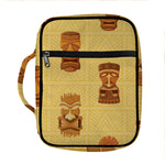 Tribal Tiki Mask Pattern Print Front Pocket Bible Bag