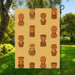 Tribal Tiki Mask Pattern Print Garden Flag