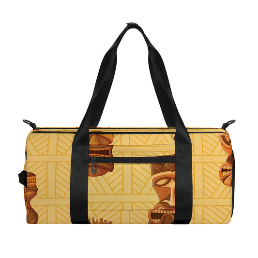 Tribal Tiki Mask Pattern Print Gym Bag