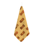 Tribal Tiki Mask Pattern Print Hand Towel
