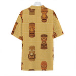Tribal Tiki Mask Pattern Print Hawaiian Shirt