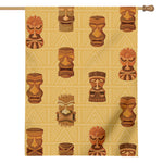 Tribal Tiki Mask Pattern Print House Flag
