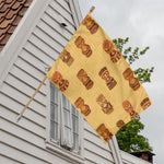Tribal Tiki Mask Pattern Print House Flag