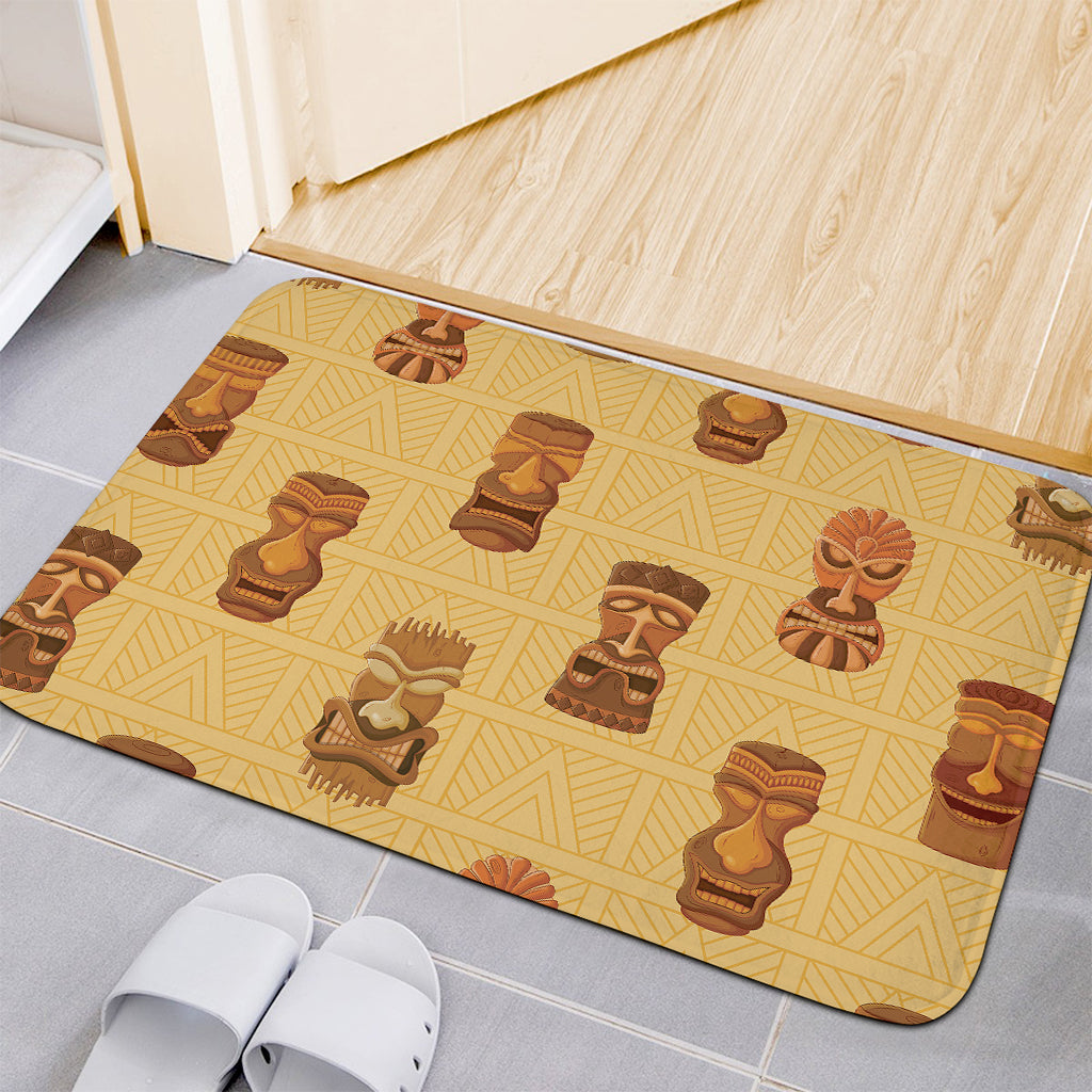 Tribal Tiki Mask Pattern Print Indoor Door Mat