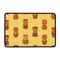 Tribal Tiki Mask Pattern Print Kitchen Mat