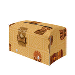 Tribal Tiki Mask Pattern Print Leather Tissue Box Cover