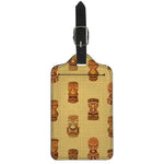 Tribal Tiki Mask Pattern Print Luggage Tag