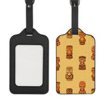 Tribal Tiki Mask Pattern Print Luggage Tag