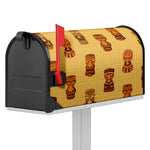 Tribal Tiki Mask Pattern Print Mailbox Cover