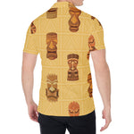 Tribal Tiki Mask Pattern Print Men's Shirt