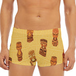 Tribal Tiki Mask Pattern Print Men's Short Boxer Briefs