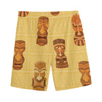 Tribal Tiki Mask Pattern Print Men's Sports Shorts