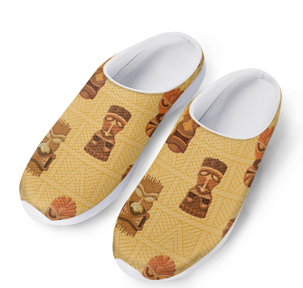 Tribal Tiki Mask Pattern Print Mesh Casual Shoes