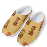 Tribal Tiki Mask Pattern Print Mesh Casual Shoes