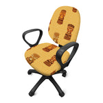 Tribal Tiki Mask Pattern Print Office Chair Cover