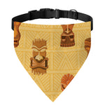 Tribal Tiki Mask Pattern Print Over The Collar Dog Bandana