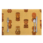Tribal Tiki Mask Pattern Print Placemat
