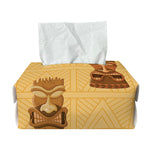 Tribal Tiki Mask Pattern Print Rectangle Tissue Box Cover