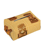 Tribal Tiki Mask Pattern Print Rectangle Tissue Box Cover