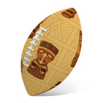 Tribal Tiki Mask Pattern Print Rugby Ball