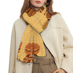 Tribal Tiki Mask Pattern Print Scarf